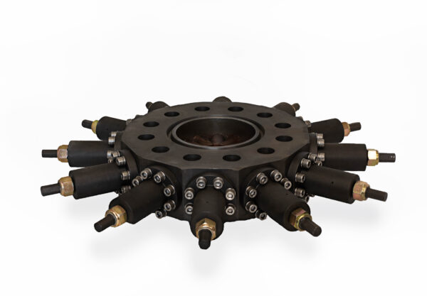 Image of hanger flanges, essential components in the oil and gas industry used to secure and support various wellhead equipment and components.