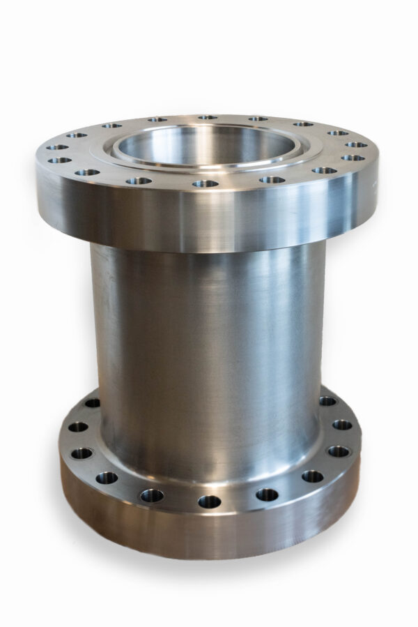 Image of drilling spools, essential components in oil and gas drilling equipment, used for connecting and controlling the flow of drilling fluids and wellbore pressure.