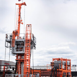Image of a 2021 HWO 340k Snubbing Unit used in the oil and gas industry for well intervention and drilling operations.