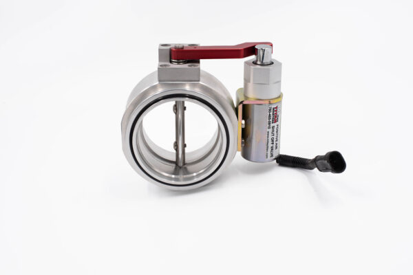 Image of a Volvo Positive Air Shut-Off Device, a safety feature for diesel engines designed to cut off air intake in the event of an emergency to prevent engine runaways.