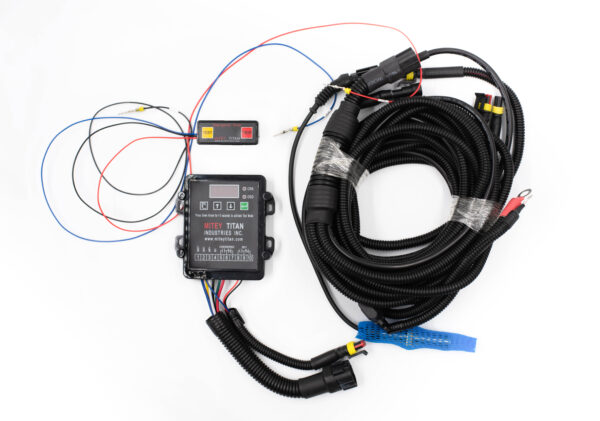 Image of an RPM harness, an electrical wiring assembly used for measuring and transmitting engine speed data in automotive and industrial applications
